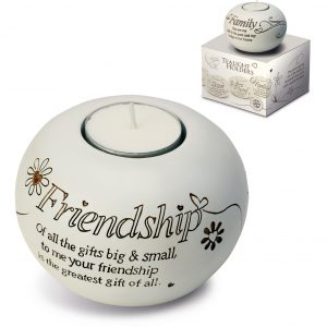 7303 Said With Sentiment Tea Light Holder Friendship