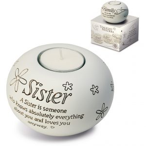 7306 Said With Sentiment Tea Light Holder Sister