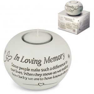 7316 Said With Sentiment Tea Light Holder In Loving Memory