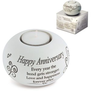 7327 Said With Sentiment Tea Light Holder Happy Anniversary