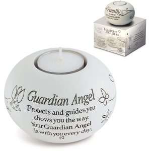 7329 Said With Sentiment Tea Light Holder Guardian Angel