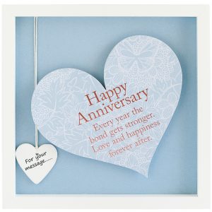 SWS Square Heart Frame Happy Anniversary B2B